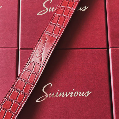 Red Leather Belt w/ box
